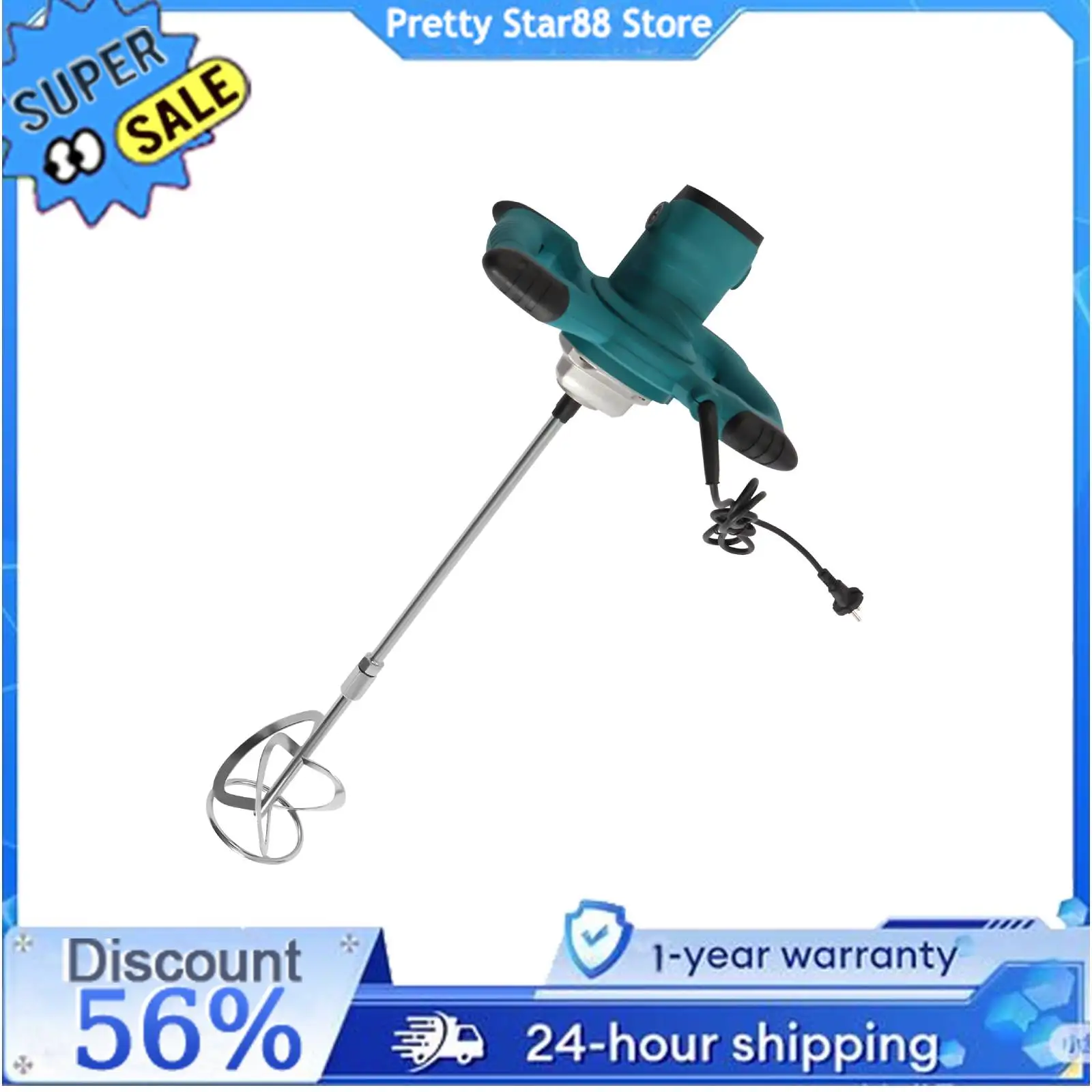 

2100 Вт портативная электрическая гряземешалка износостойкая Бетономешалка