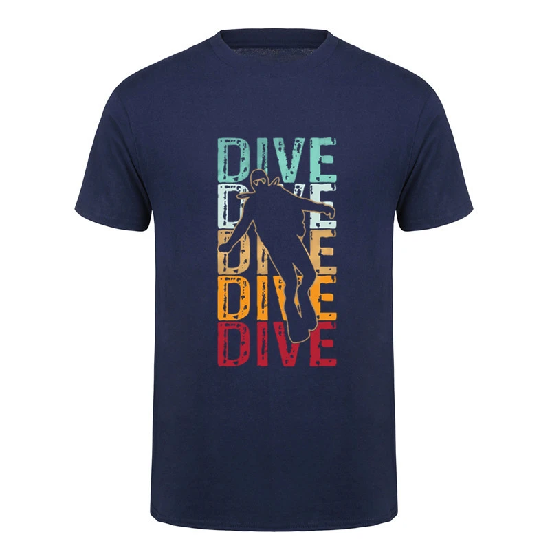 Men Cotton Summer Fashion Diver Man Tees Short Sleeve Diving T-shirts Tops oversized graphic harajuku funny Scuba Dive T Shirt