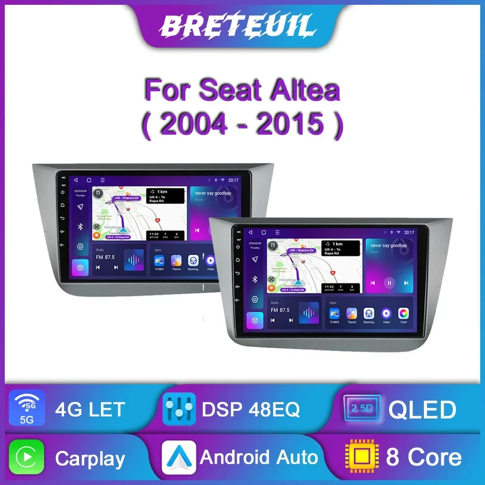 For Seat Altea XL Toledo 3 2004 - 2015 Android Car Radio Multimedia Player GPS Navigation Carplay Auto Stereo Intelligent System