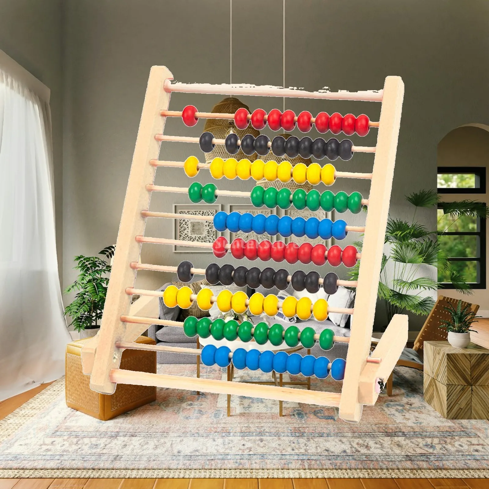 Math Toy Bead Game for Kids 10 Line Counting Game Frame Development Addition and