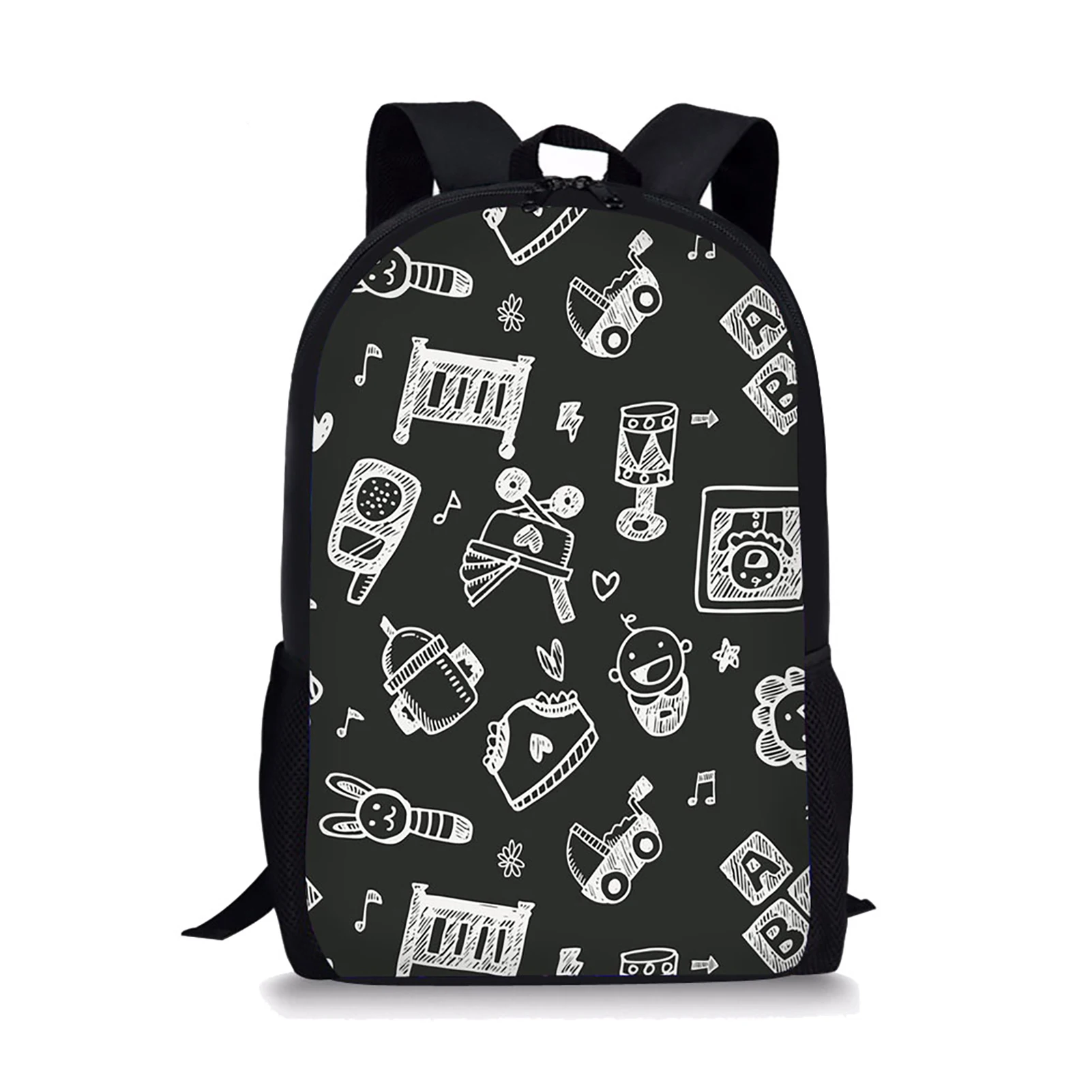 Cute Math 3D Print Backpack, sacos escolares para adolescente, crianças, meninos, meninas, adolescente, saco de livro, crianças, bolsa de ombro, bolsa de viagem