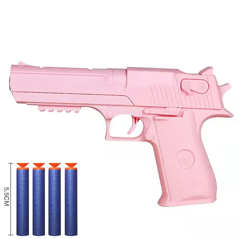 Children Toy Guns Pistol Manual Handgun Toy Foam Dart Blaster Shooting Model Launcher for Boys Girls Outdoor Games