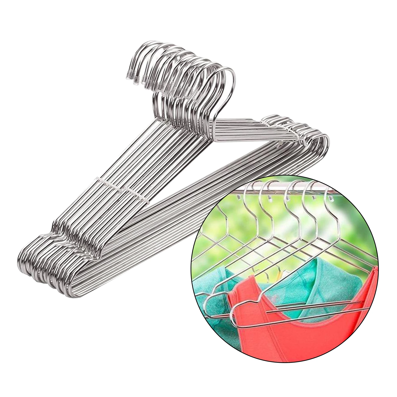 Space Saving Metal Clothes Hanger Non Slip Stainless Steel Organizer for Suit Trouser Shirt Drying Storage