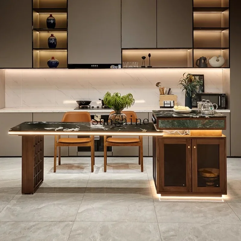 Natural luxury stone villa large apartment restaurant high-end series light luxury multi-functional integrated tableYY