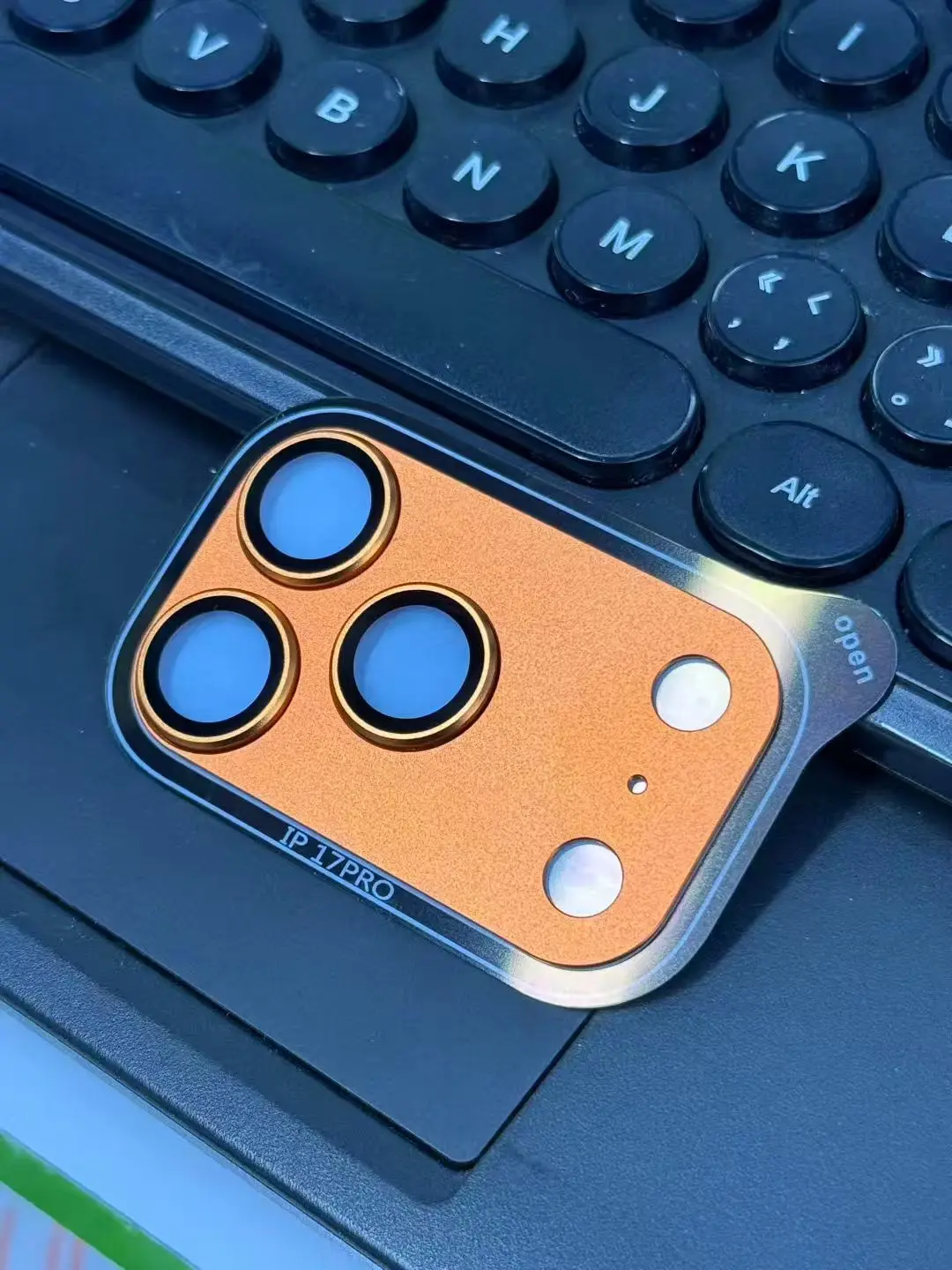 HD درع عدسة الكاميرا حامي آيفون 17 برو 17 برو ماكس الألومنيوم حلقة معدنية عدسة الزجاج المقسى فيلم غطاء #5