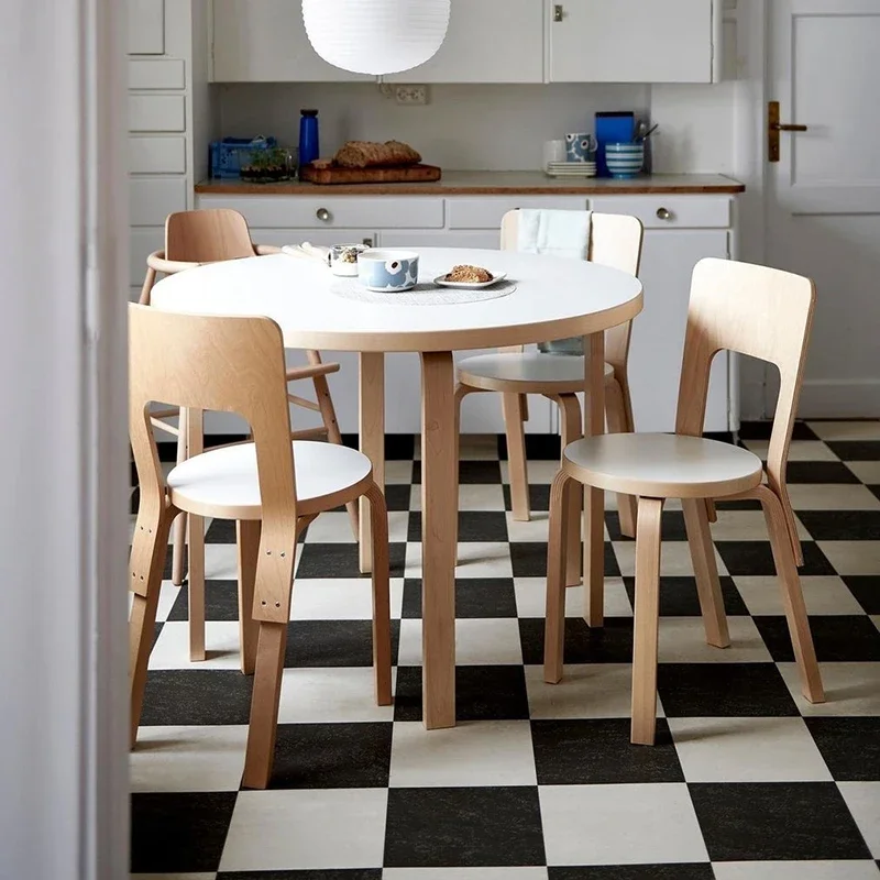 Nordic solid wood dining chair, second-hand home back chair, wooden stool, modern simple Internet celebrity ins style