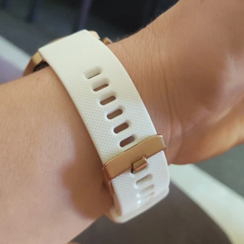 Rose Gold Buckle Silicone Watchband for Garmin