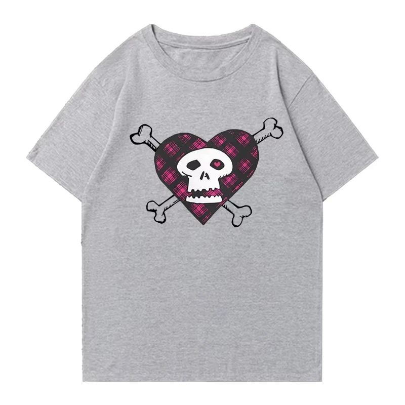 2026 New Punk Rock Graphic T-shirt, Retro Music Inspired Print, Unisex Oversized Short Sleeve Street Top