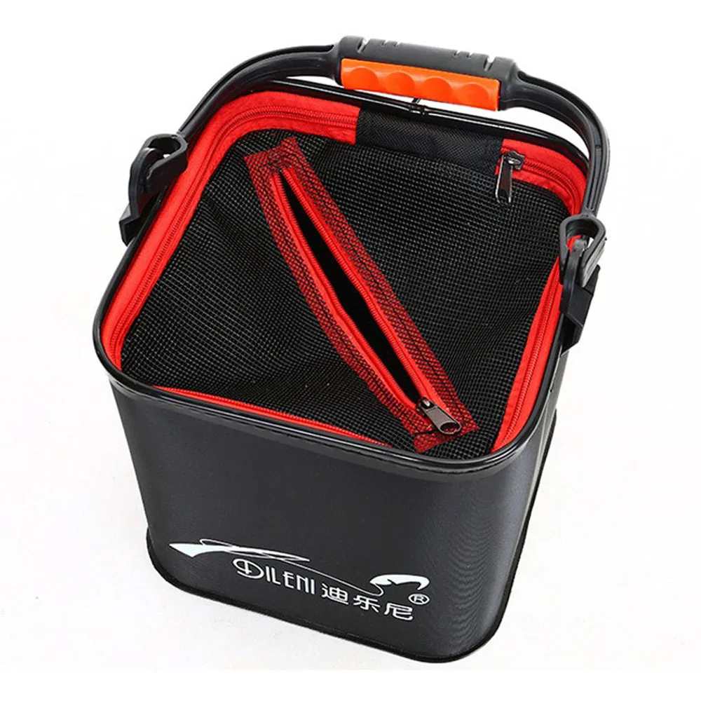 Cubo plegable para pesca de pez vivo - Ligero con asa - imagen 4