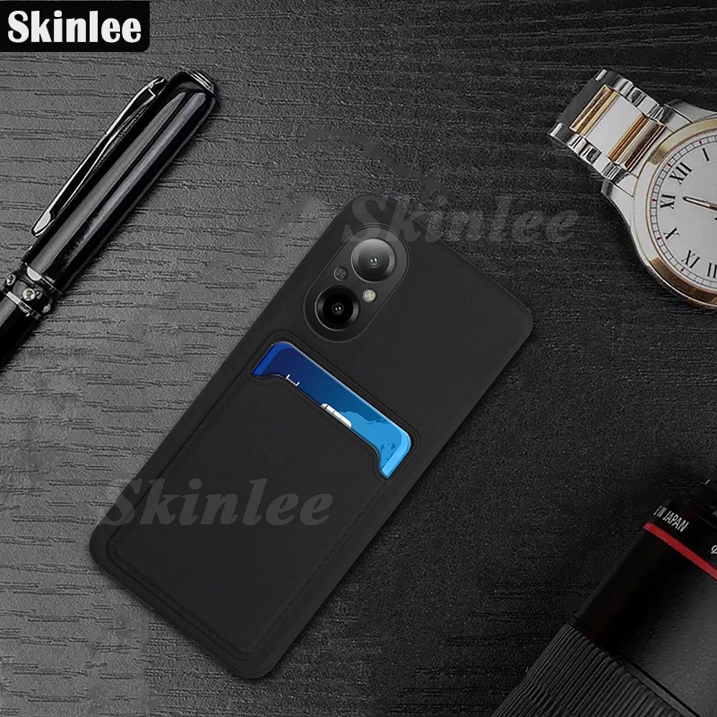 

Skinlee Case For Realme C67 4G With Card Slot Wallet Silicone Soft Shell For Realme C55 C53 C51 Phone Cover