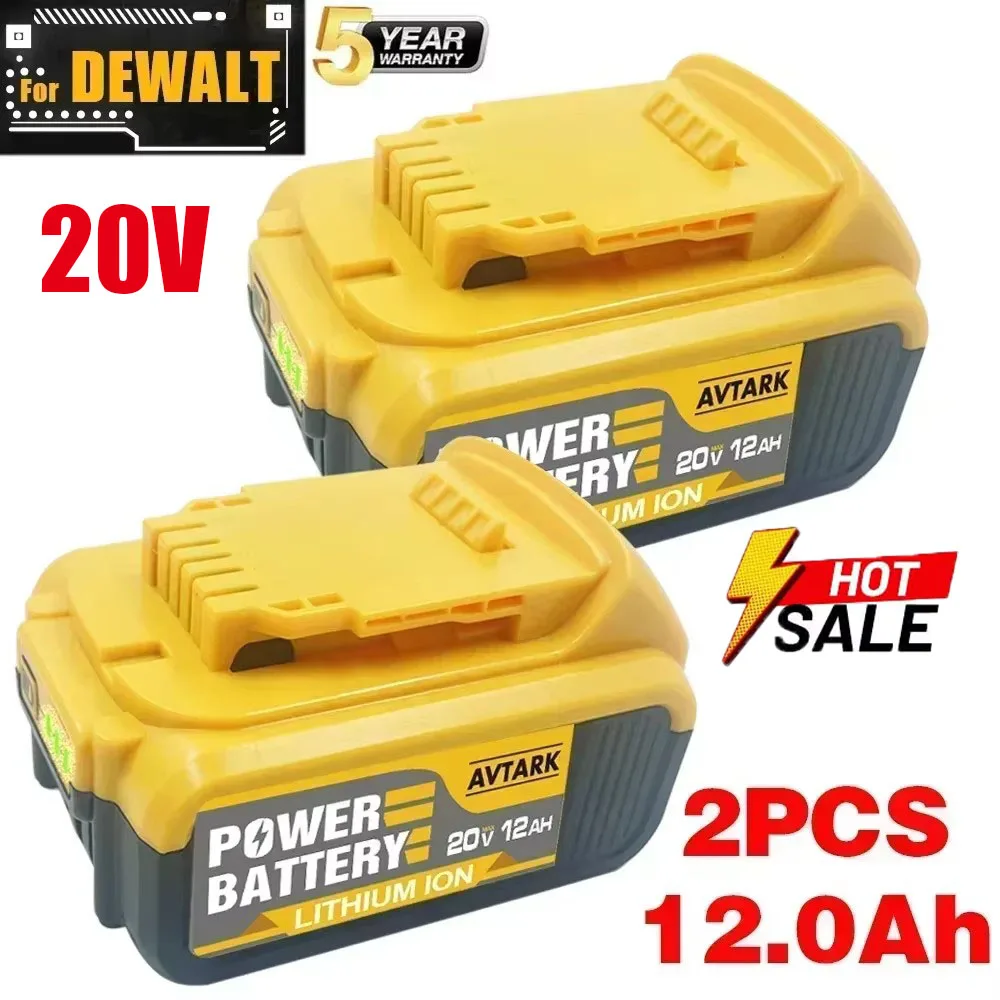 

20V 6.0Ah/9.0Ah/12Ah for Dewalt DCB200 Battery Replacement Battery Compatible with DCB206 DCB207 DCB204 DCB203 +battery charger