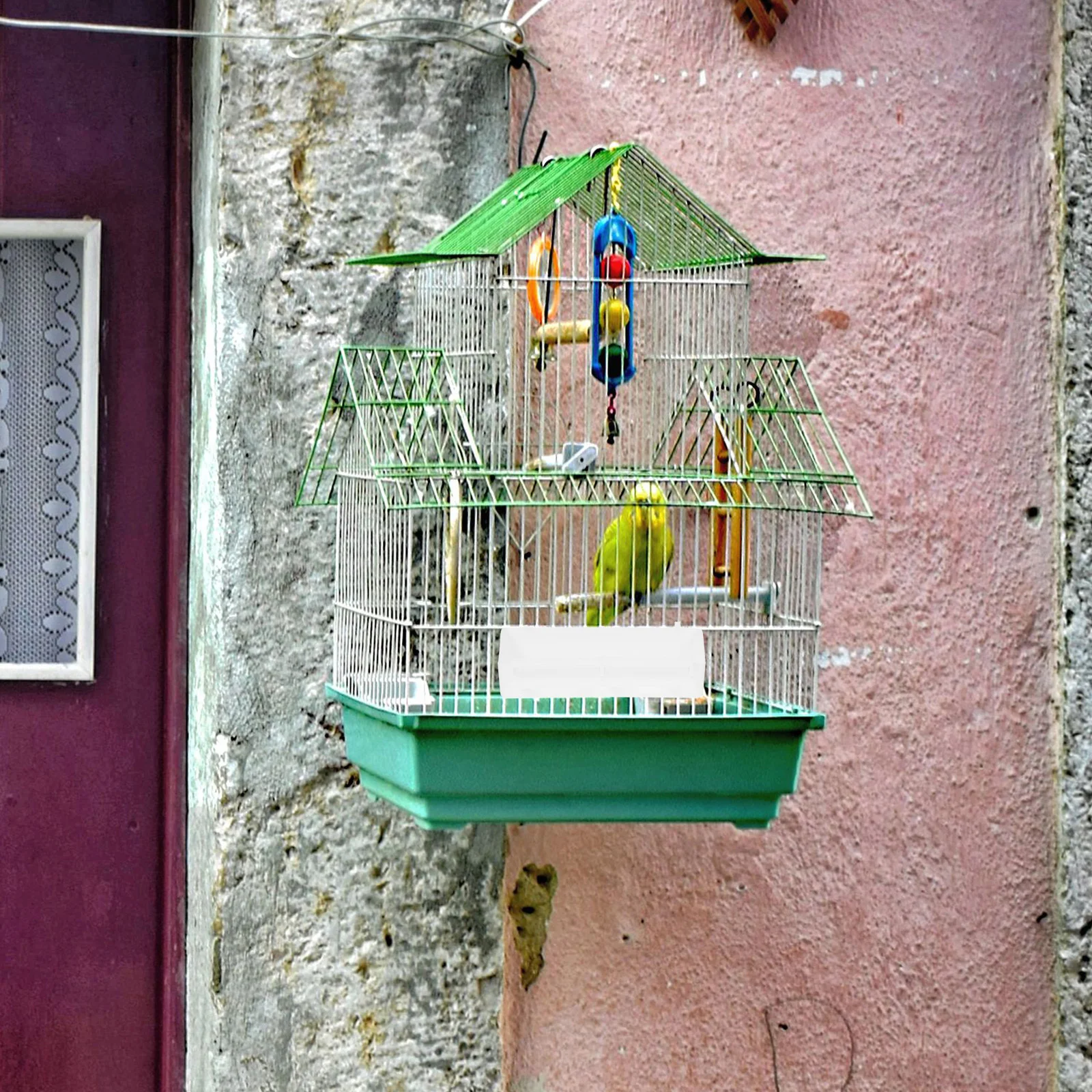 

6Pcs Plastic Bird Feeding Boxes for Parrot Cage Food Water Bowls Easy Hold Small Birds Feeding Container Box for Parrot