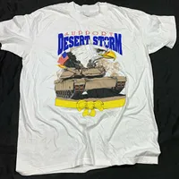 VTG Operation Desert Storm T-Shirt Military Tank Men's 100% Cotton Casual T-shirts Loose Top Size S-3XL