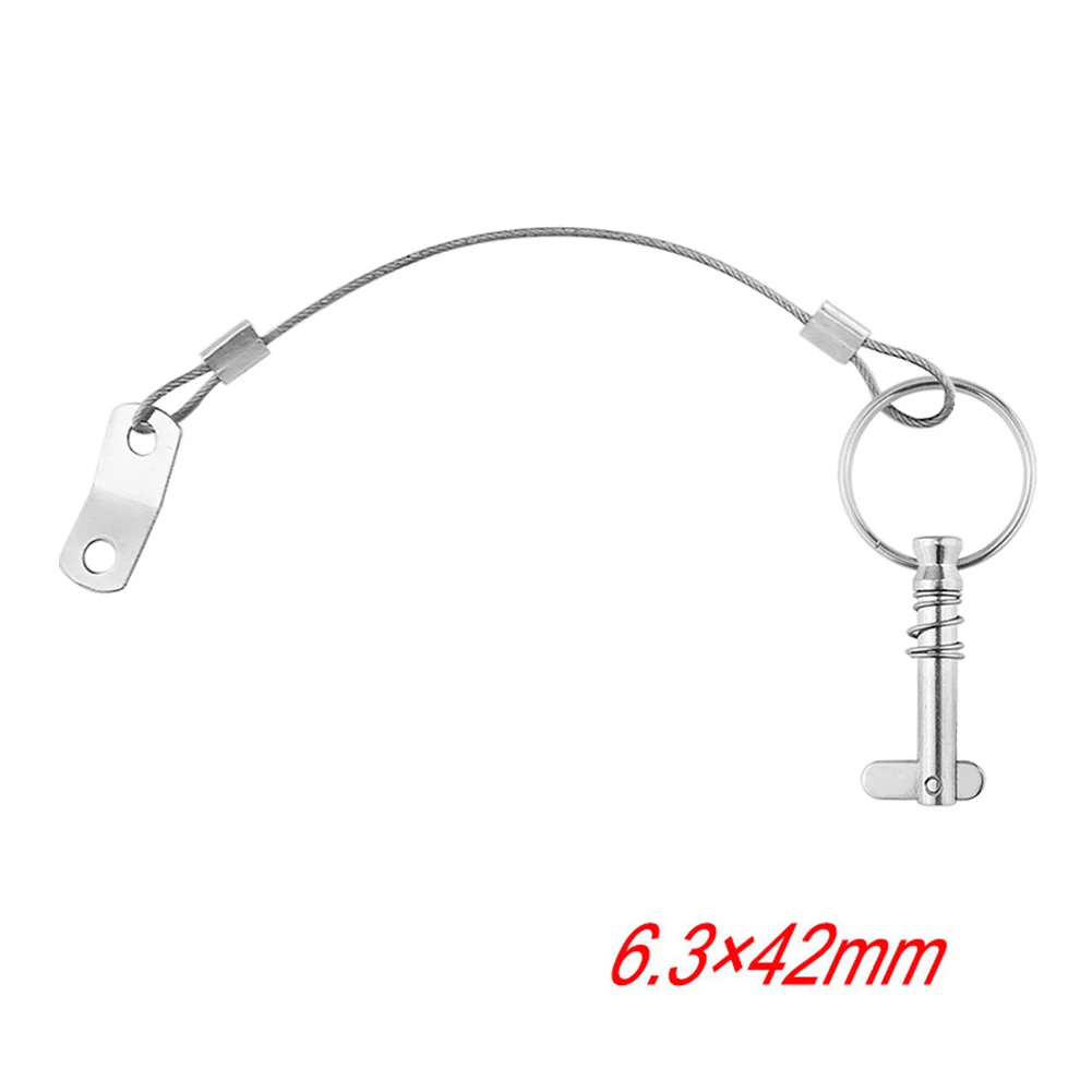 14 Inch Quick Release Pin with Lanyard for Boat Bimini Top Deck Marine Grade 316 Stainless Steel 2 Marine Tongue Pins