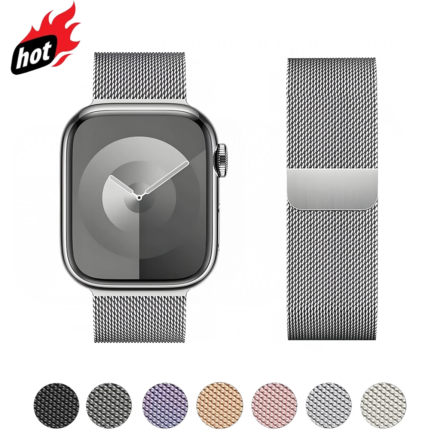 Milanese Loop für Apple Watch Armband 46mm 44mm 45mm 40mm 42mm 41mm 49mm Armband iWatch Serie 11 10 Ultra 2 9 8 SE 7 6 5 4 Band