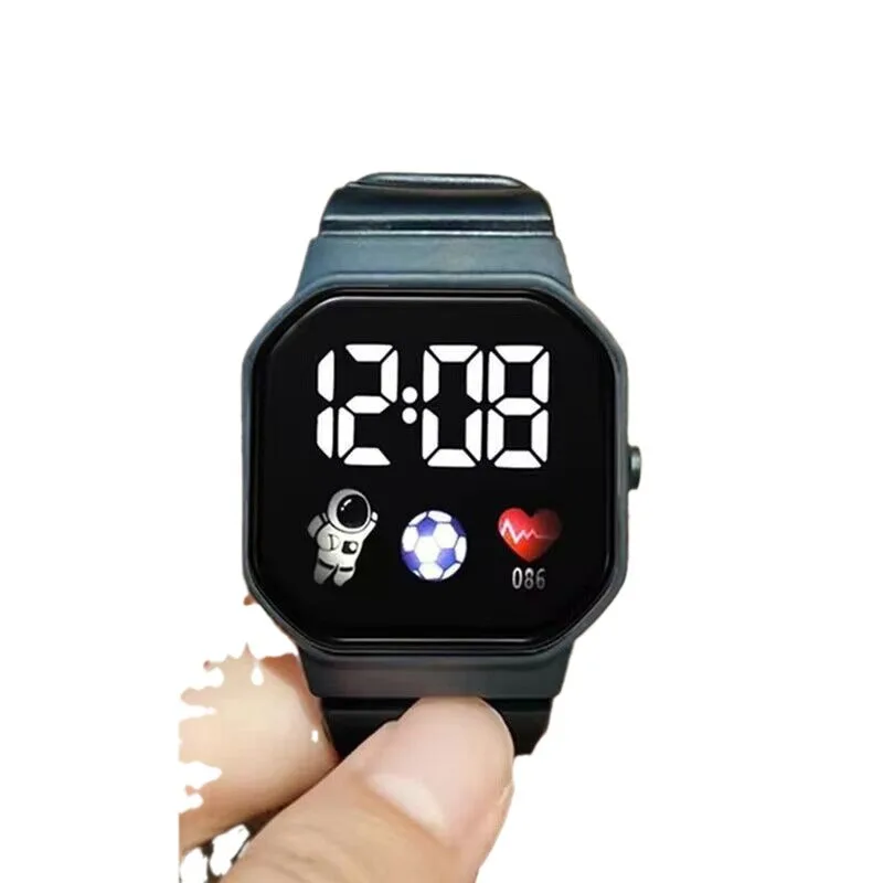 2024 New LED Electronic Watch Rainbow Square Waterproof Digital Outdoor Sports Students Watch Electronic Watch Relogio Feminino - Image 5
