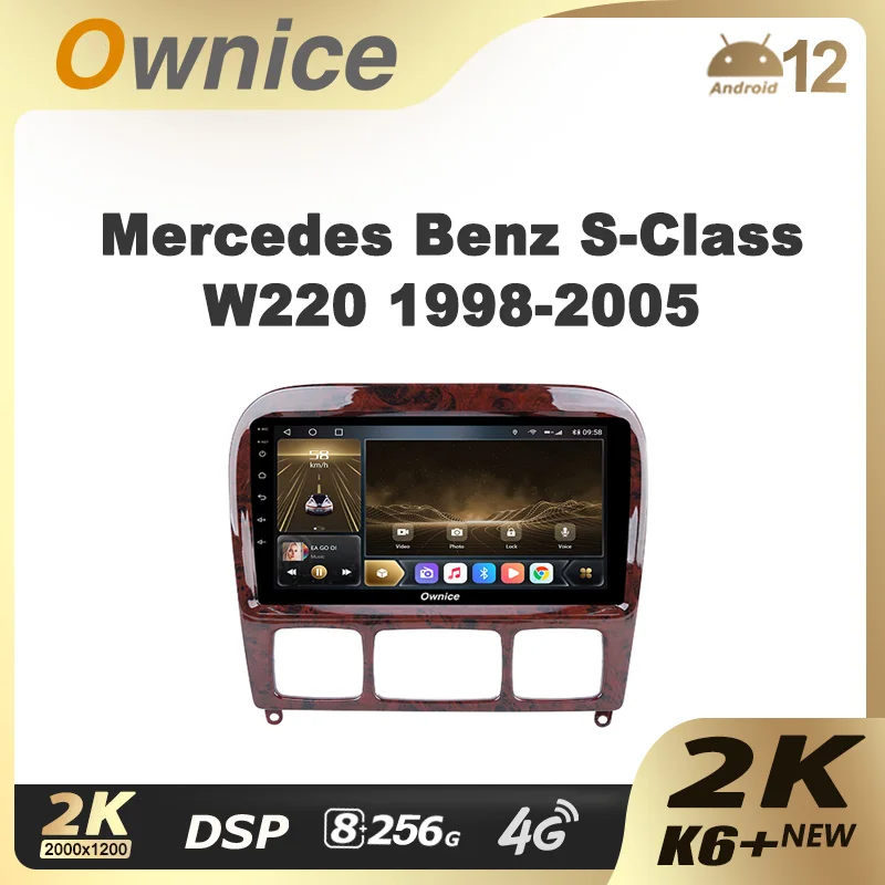 

Ownice K6+ 2K for Mercedes Benz S-Class W220 1998 - 2005 Car Radio Multimedia Video Player Navigation Stereo GPS Android 12 Dvd