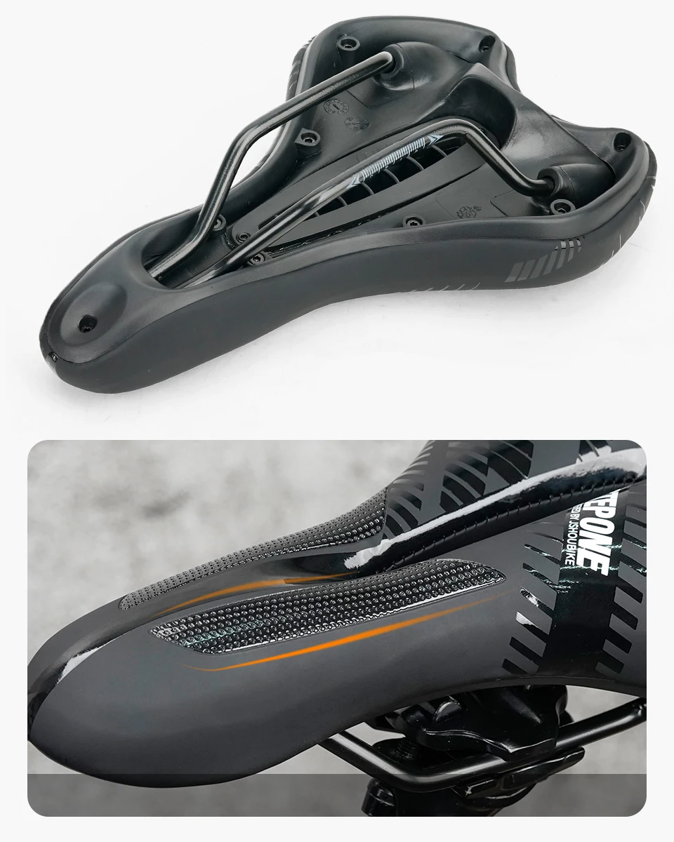 STEPONE Bike Saddle Mountain MTB Road Cycling Cushion Seat Exercise Soft Silicone Gel Shockproof Comfortable Hollow Saddle