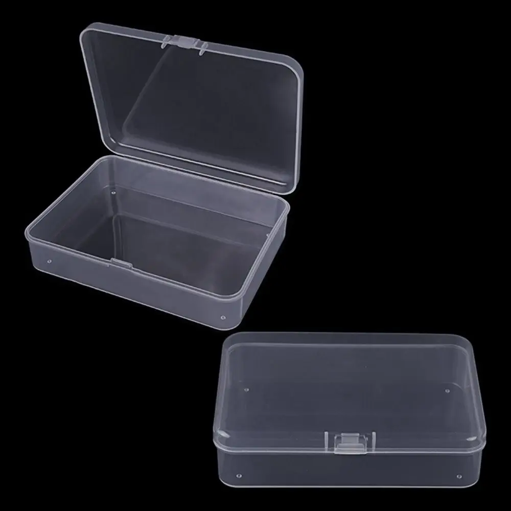 Hot Square Transparent Storage Box Plastic 8 Sizes Small Items Case Transparent Sundries Organizer Packing Boxes