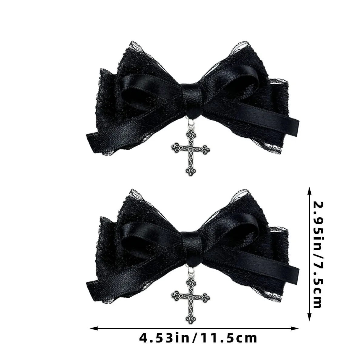 2pcs Ladies' Gothic Style Fashion Street Exquisite Hair Accessories Hair Clips Top Clips Versatile Dressing Hair Accessories image 2