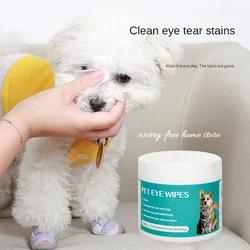 Eye Wipes Tartar Removal Pet Grooming Wet Tissue Clean Care Eye Tear Stain Remover Cats Dogs Pet Cleaning Supplies Eliminator