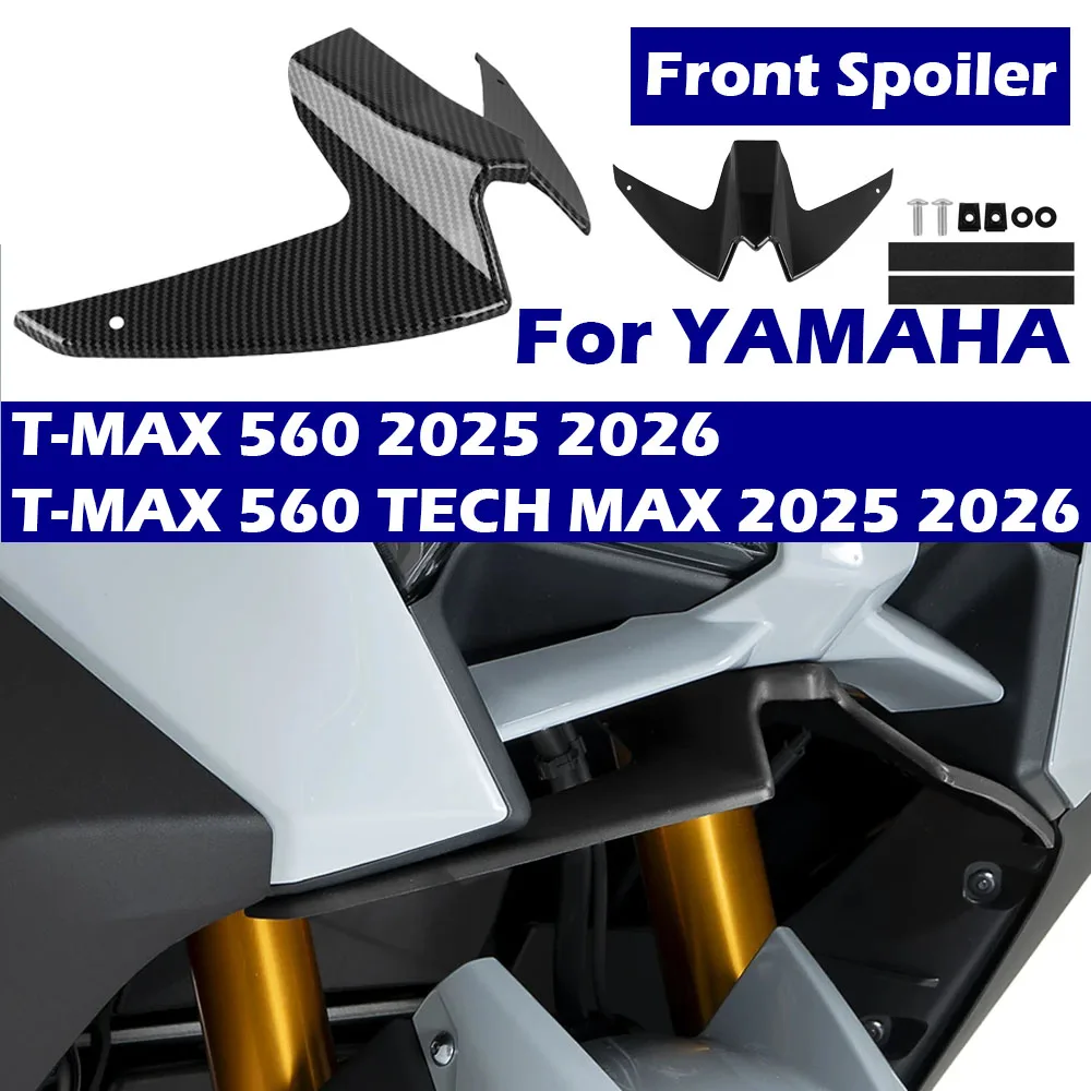 

For YAMAHA T-MAX T MAX TMAX 560 TECH MAX 2025 2026 ABS Front Downforce Naked Spoiler Aerodynamic Wing Deflector