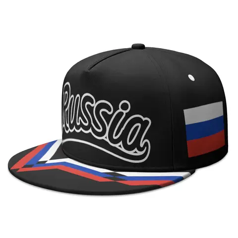 Russia Free Custom Made Name Number Photo Logo Rus Socialist Flat Brimmed Cap Flag Russian Cccp Ussr Rossiyskaya Hip-hop Hat