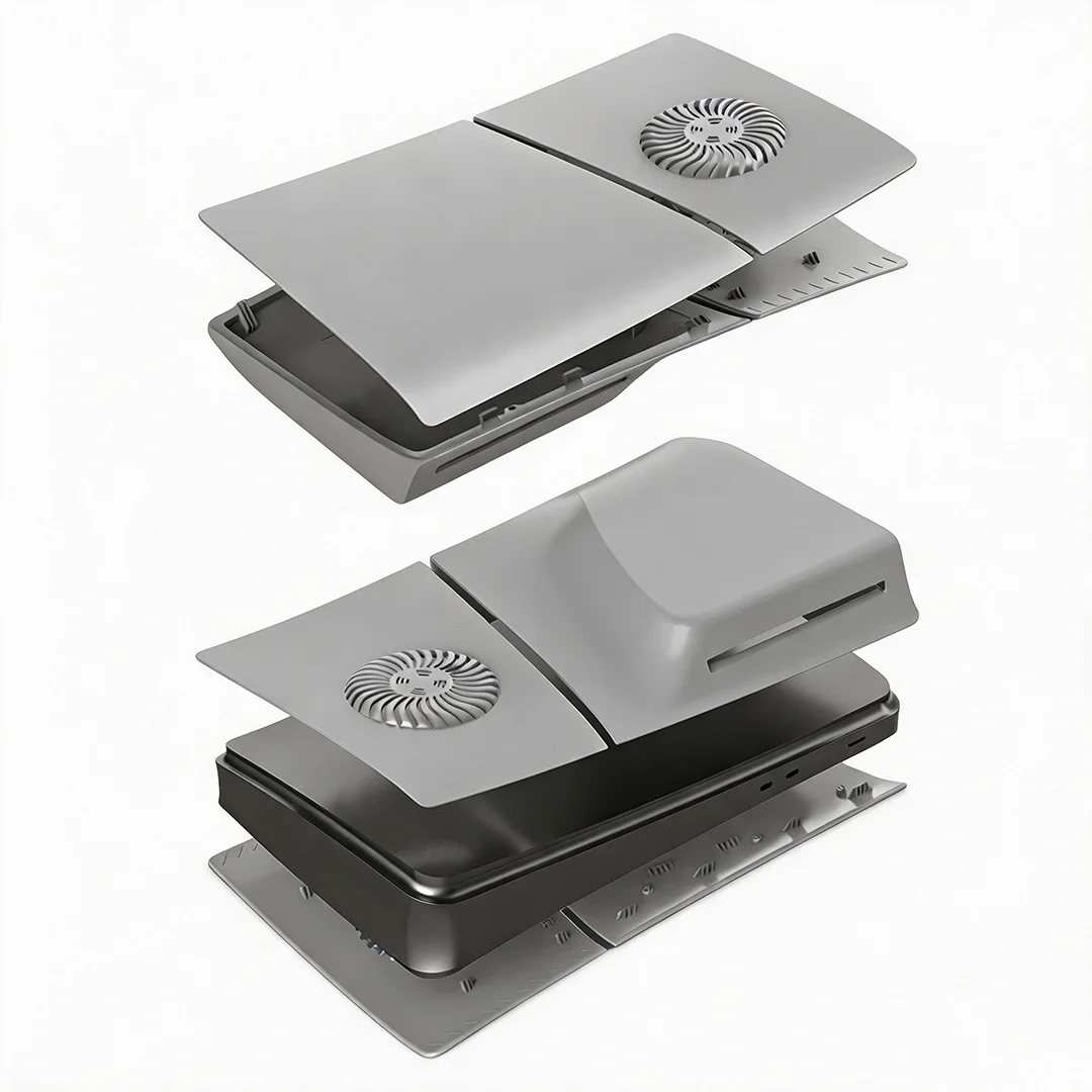 For PS5 Slim Disc Edition Anti-Scratch Faceplate Matte Shell With Cooling Vent For 30th Anniversary Style ABS Hard Case