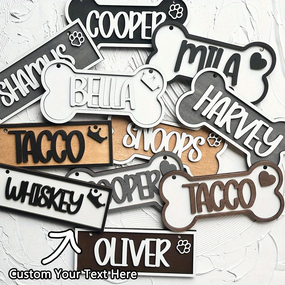 Customize a personalized cage nameplate, dog house nameplate, pet cage nameplate, pet decoration, gift for dog lovers, wooden pe