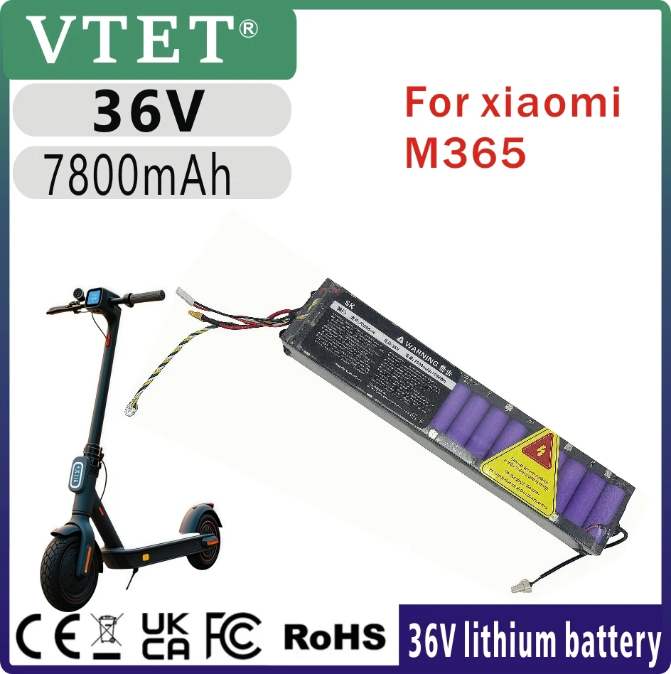 

100% Original 36V 7800mAh Battery for Xiaomi M365 M356 Pro Special Battery Pack 36V Li-ion Battery Riding 40km Diy 18650