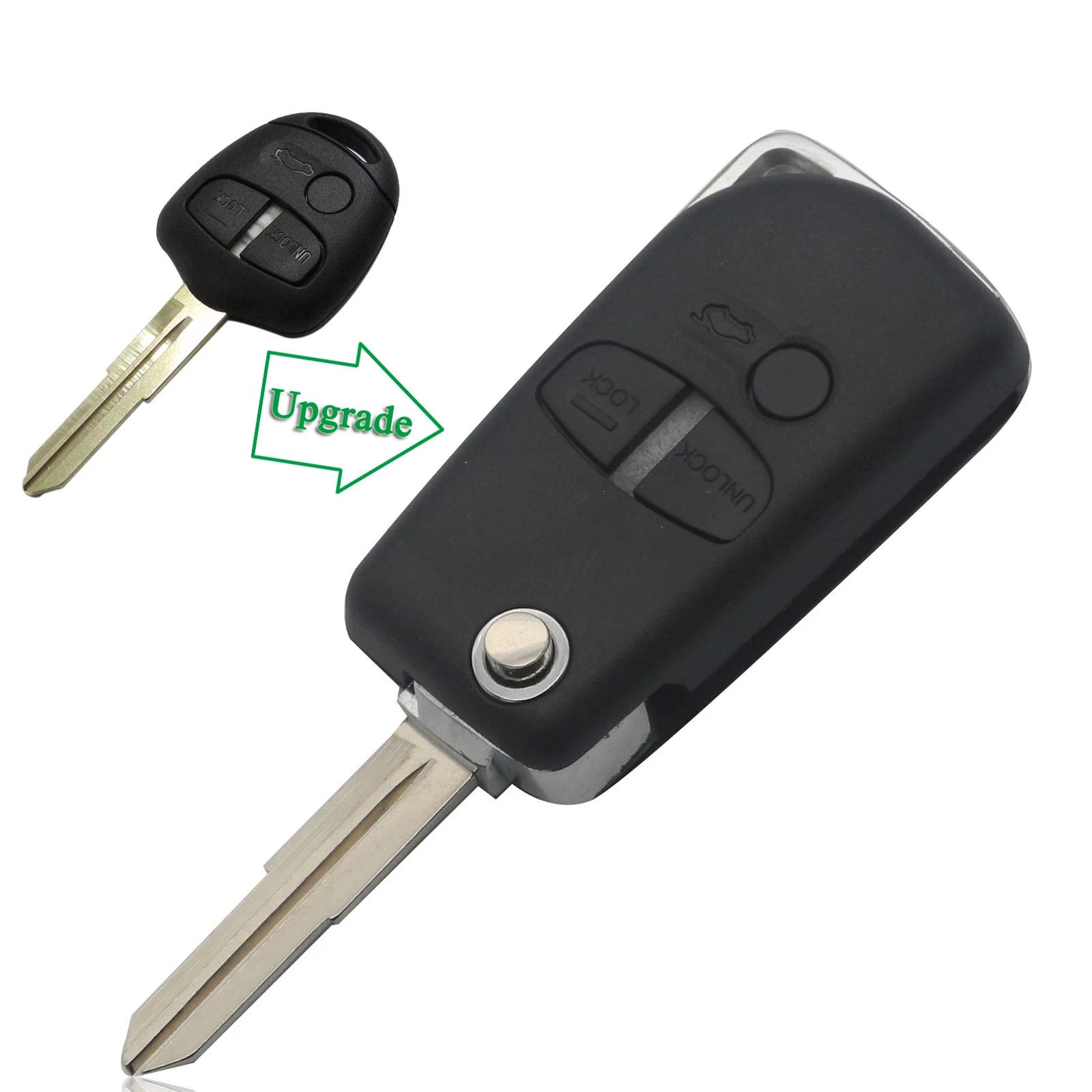 Bilchave 3 Buttons Modified Filp Remote Car Key Shell For Mitsubishi Lancer ASX Grandis Evolution Outlander Right Blade