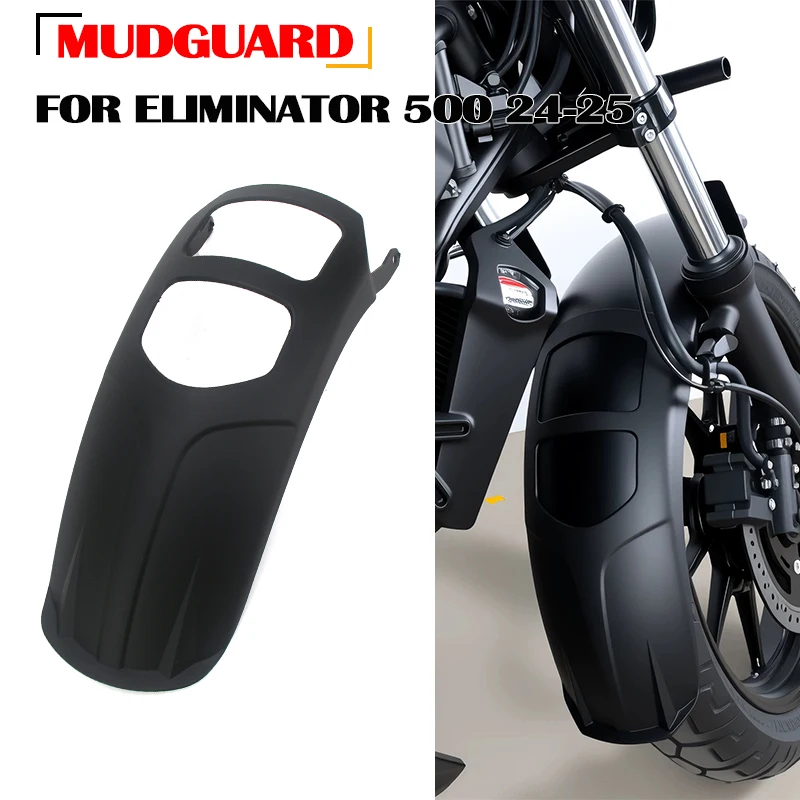 Extensión de guardabarros delantero para motocicleta, guardabarros extensible, negro, apto para Kawasaki Eliminator 500 SE ABS 2023 2024 2025