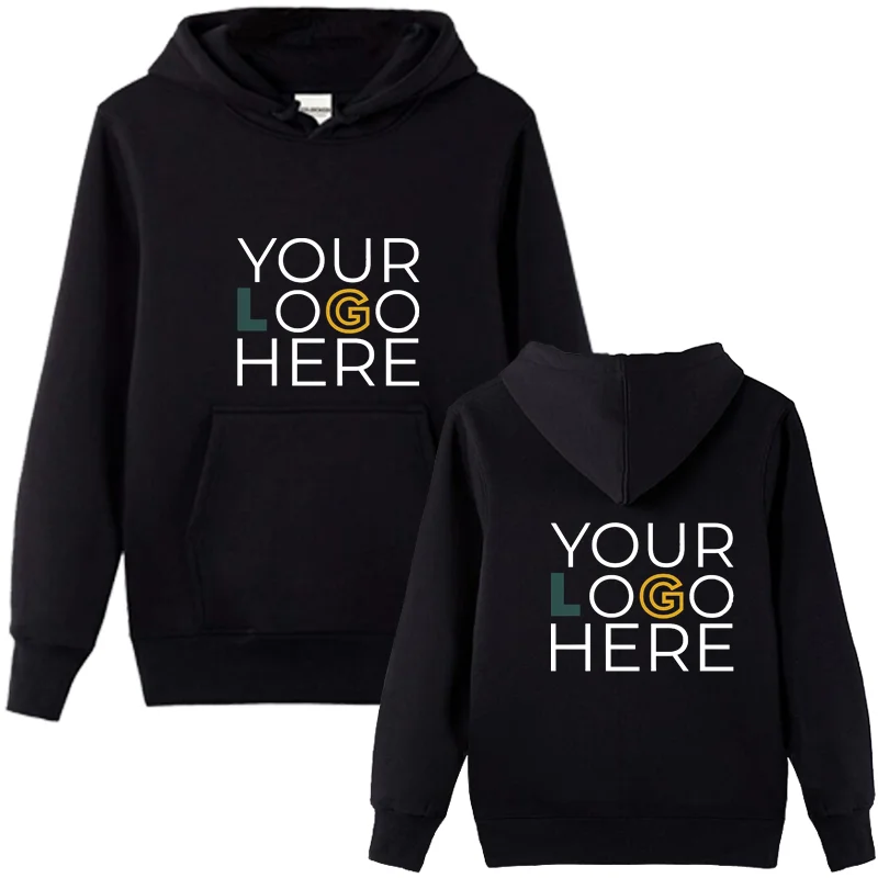 DIY Custom Your Brand LOGO Männer Frauen Casual Hoodie Top Einfarbig Pullover Straße Persönlichkeit Sweatshirt Angepasst Geschenke – Detail 3
