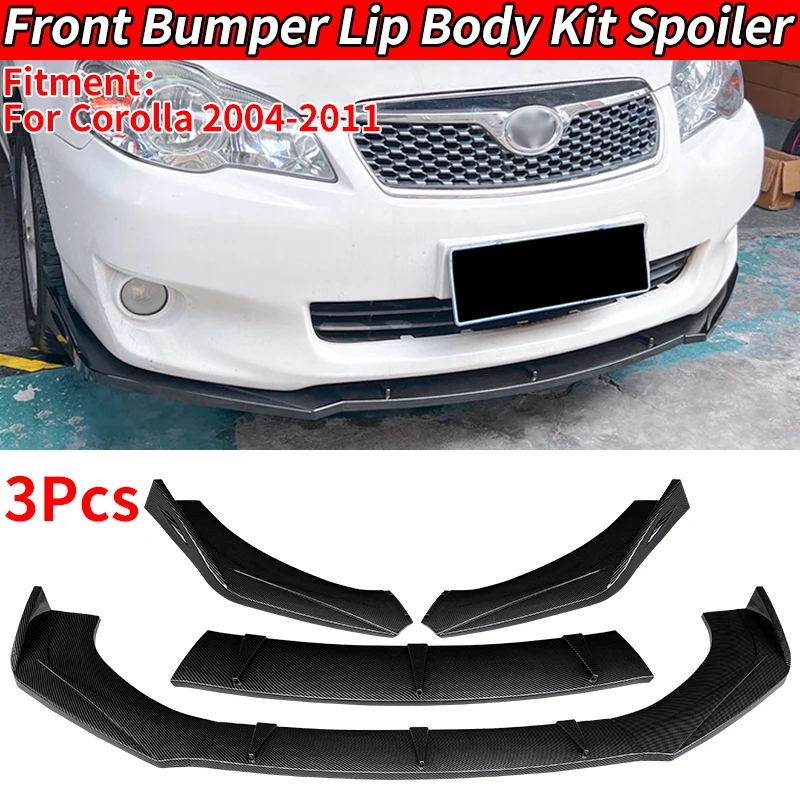 

For Corolla 2004-2011 Car Exterior Decoration Adjustable Accessory Front Bumper Lip Body Kit Chin Guard Diffuser Cover Deflector