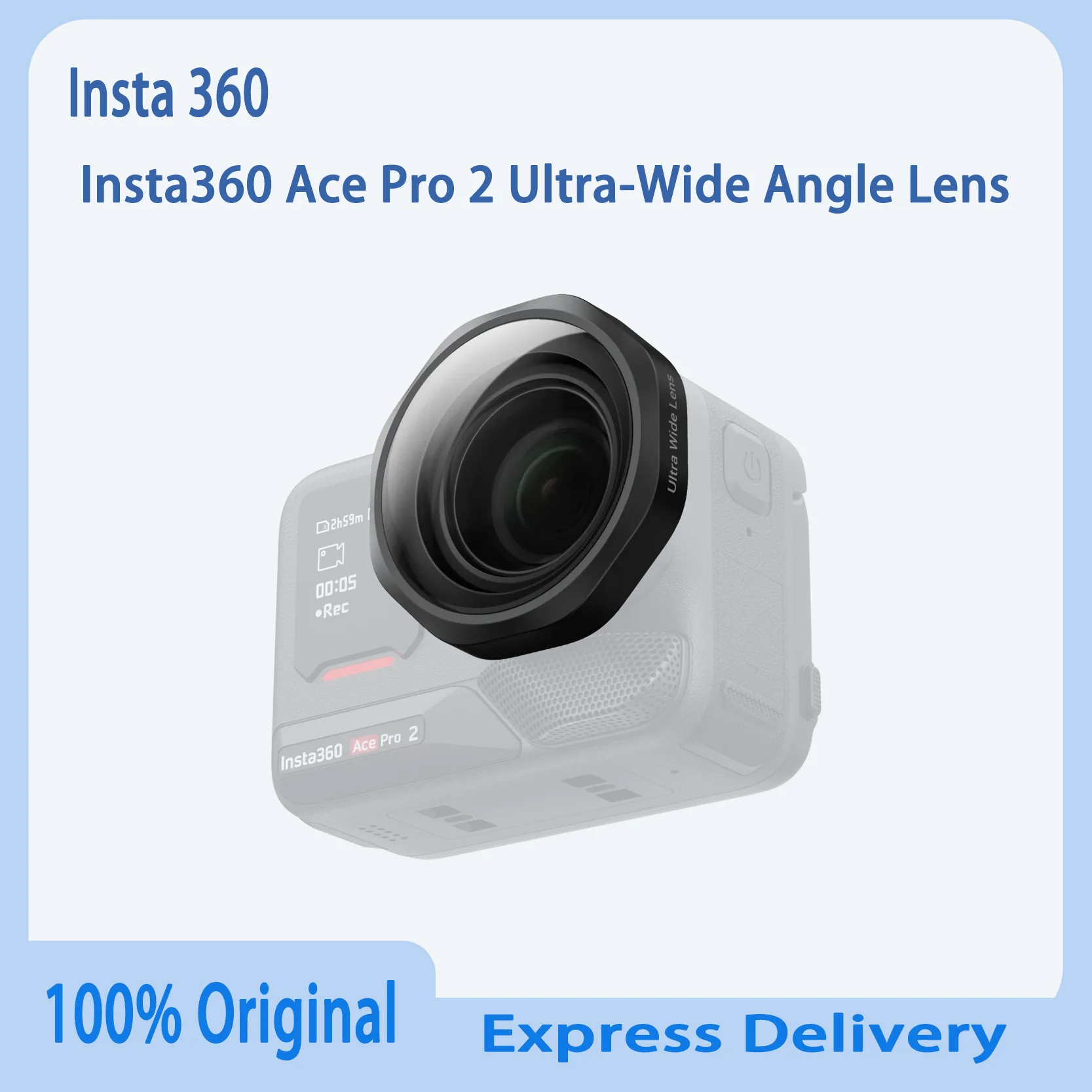 

Оригинальный сверхширокоугольный объектив Insta360 Ace Pro 2, для расширенного поля зрения и повышенной деятельности.
