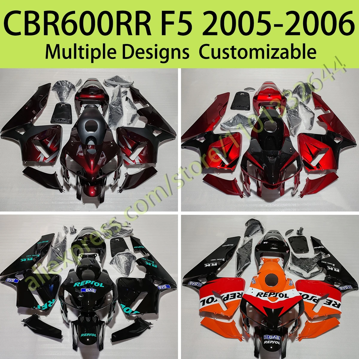 

Aftermarket Fairings for Honda CBR600RR 2005 2006 Motorcycle ABS Fairing Bodywork Kit Panel Set Fit CBR 600RR F5 05 06
