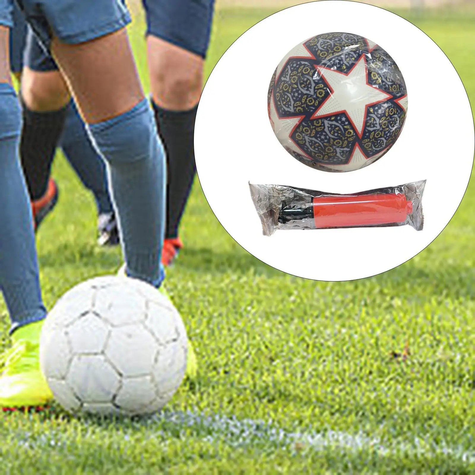 

Soccer Ball Number 5 Professional Seamless Football Sports Gadget for Kids Boys Girls Outdoor Team Activity Training