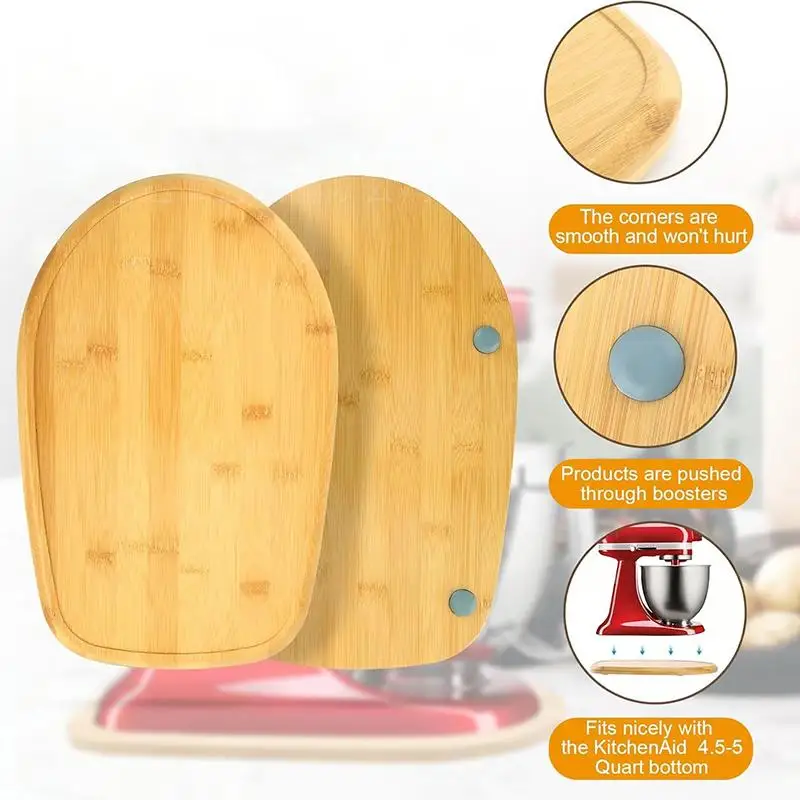 New Sale Bamboo Mixer Slider For Tilt-Head Stand Mixer Appliance Sliding Mat Pad Kitchen Aid Mixers Accessories