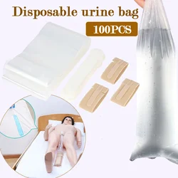 100Pcs Men Urine Bag Urinal Pee Holder Portable Leakage- Proof Elderly Urine Bag for Hospital Camping Car Travel Toilet