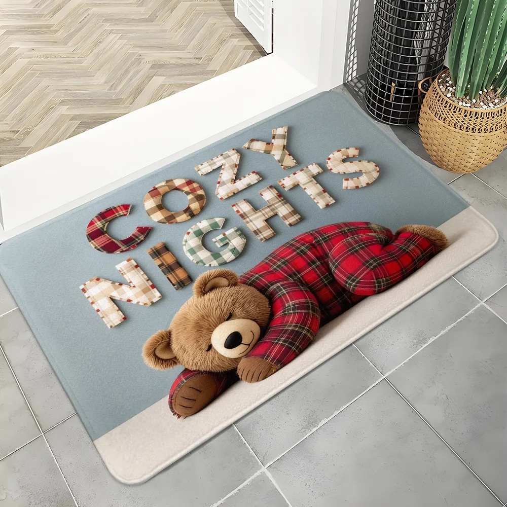 1pc Rural Christmas Doormat, The Perfect Floor Mat for Outdoor And Indoor, Enhancing House Decoration And Protecting The Floor M