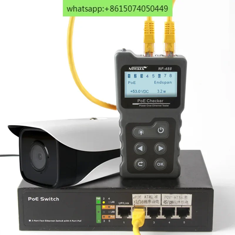 NF488 Automatic Identification of POE Voltage Load Loop Power Test Remote Line to Line Camera