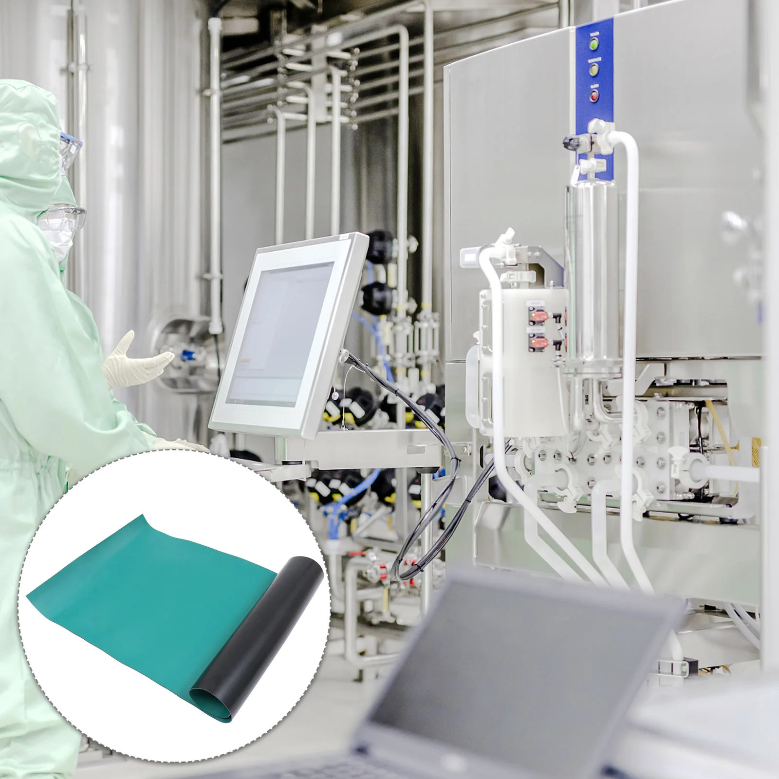 1Pcs Wear-Resistant Anti-Static Rubber Mat High Temperature Resistant Experiment Laboratory Protective Table Mat