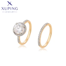 Xuping Jewelry Fashion Round Couple Ring Set Gold Color Plated Rings for  Men Women Wedding Gift Party Gift X000755118