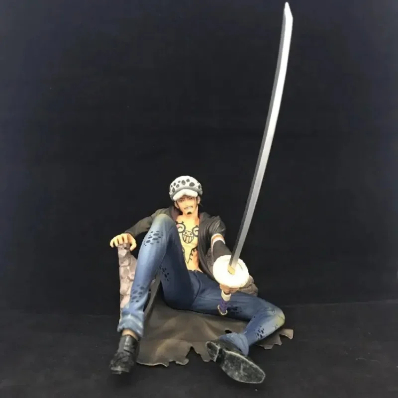 

anime peripheral One Piece Trafalgar Law Battle Damage Sitting Position PVC Action Figure Collectible Model Doll Toy 18cm