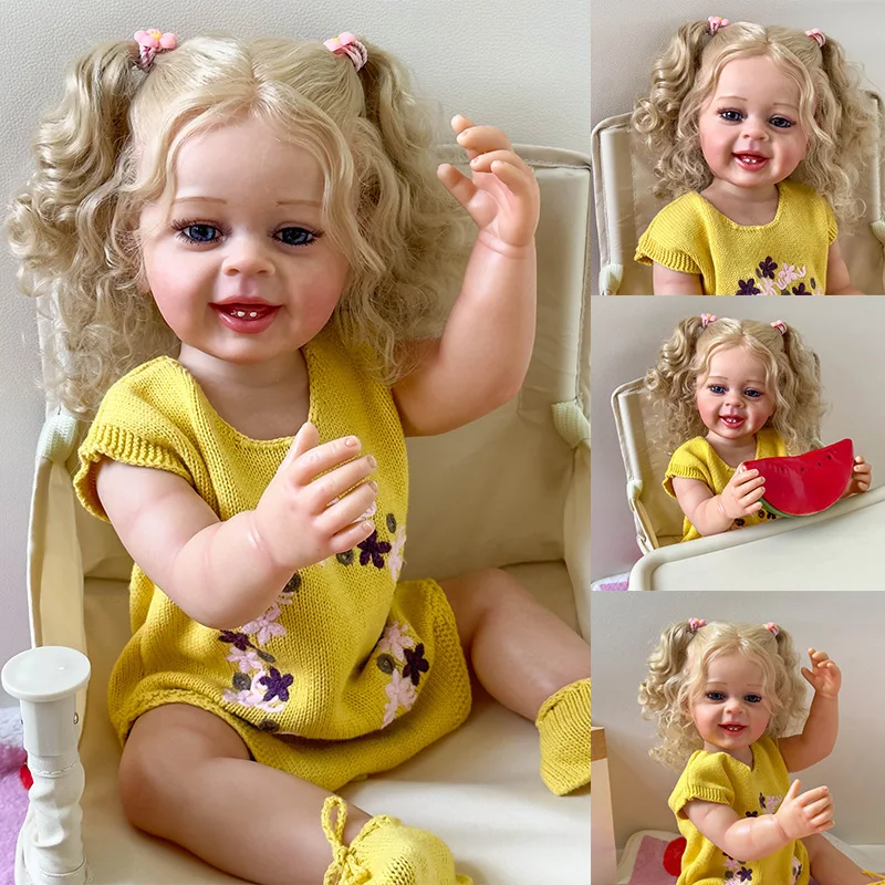 

55CM Yannik Full Body Soft Silicone 3D Skin Touch Reborn Baby Girl Doll Ideal Gifts for Children Can Be Bath Toy for Kids