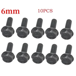 Parts Screw For Cutting Machine 10pcs Accessories Carbon Steel Hex Flange Left Hand Thread M8 M7 M6 High Quality