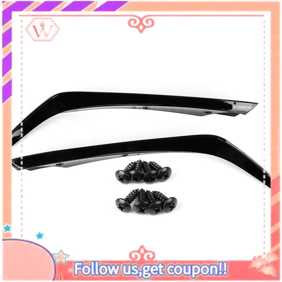 

A88U-6PCS Front Bumper Under Splitter Spoiler Canards Air Knife For Benz A Class W176 A180 A200 A220 A250 AMG A45 2016-2018