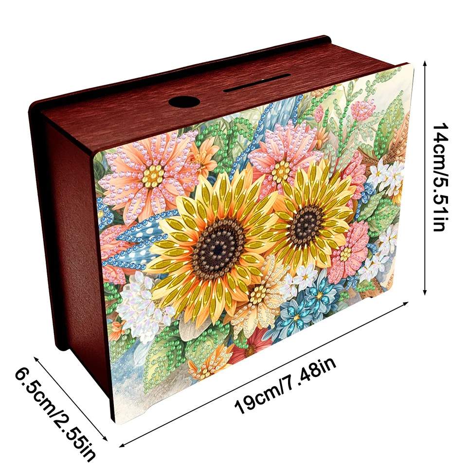 bloom saving pot Coin bill money box Diamond Painting Kits for Adults gift DIY Crystal Rhinestone Art Craft Decor Supplies craft