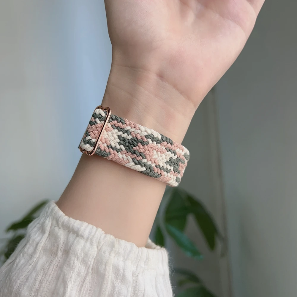 Band For Samsung Galaxy Watch 7 FE 5 Pro 4 6 classic 44mm 40mm Nylon Braided sport bracelet correa Galaxy Watch 7 Strap image 4