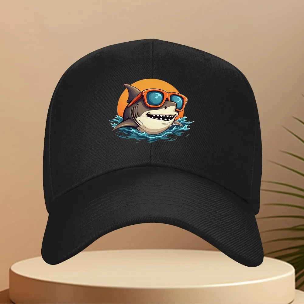 Cool Shark Sunglasses Baseball Cap Unisex Polyester Casual Outdoor Summer Adjustable Hat